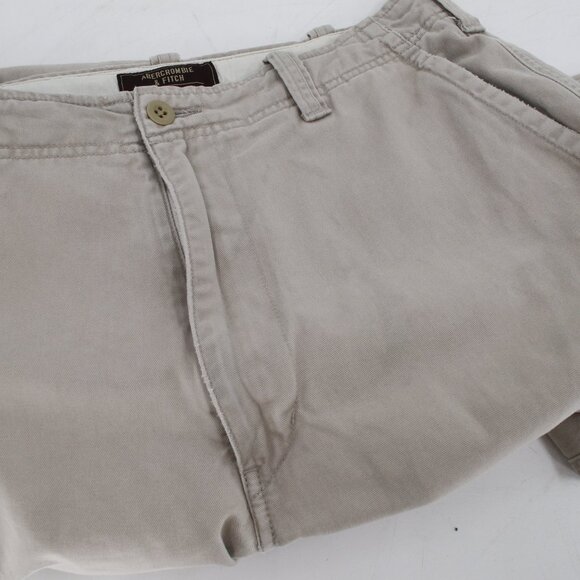 Y2K Abercrombie & fitch cargo pants Men's 32 34x29 flat front distressed cotton - Picture 12 of 16